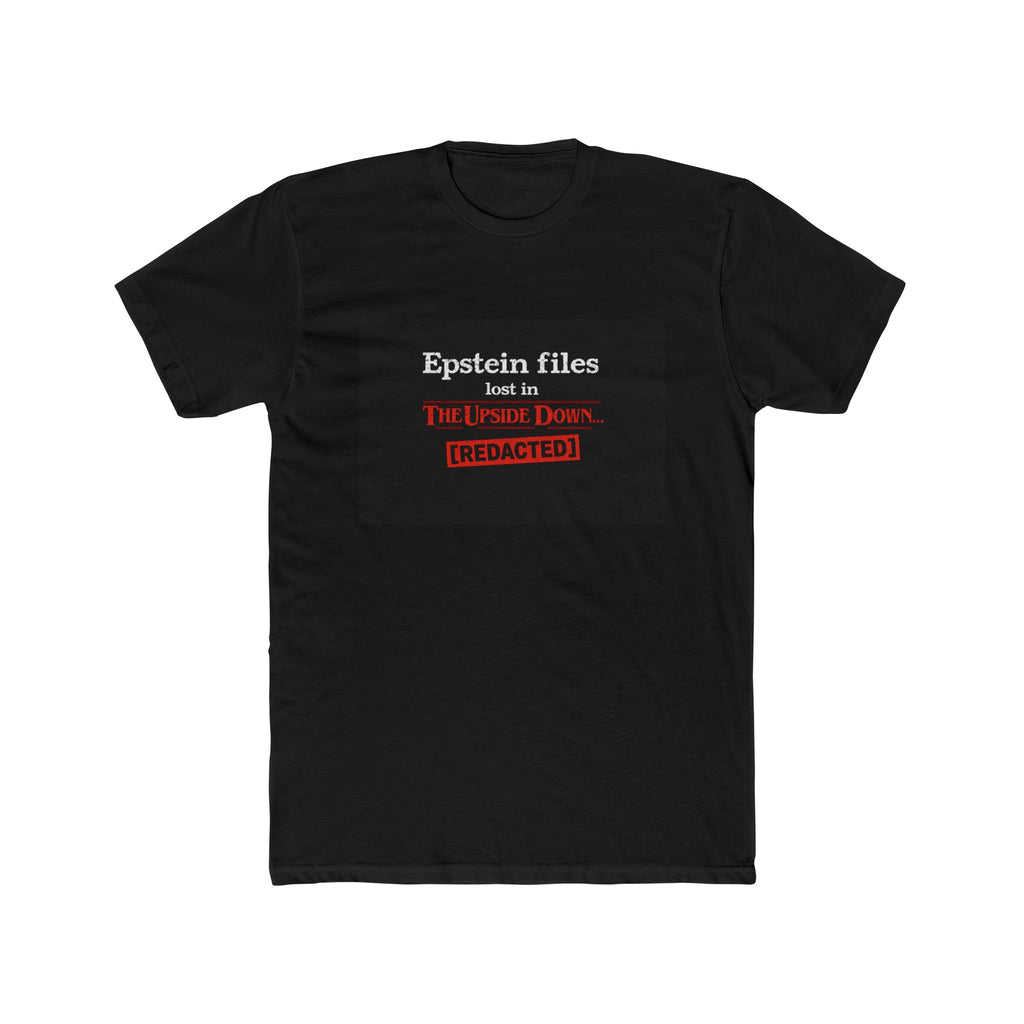 Epstein Files T‑Shirt — "Lost in The Upside Down [REDACTED]" Conspiracy Graphic Tee