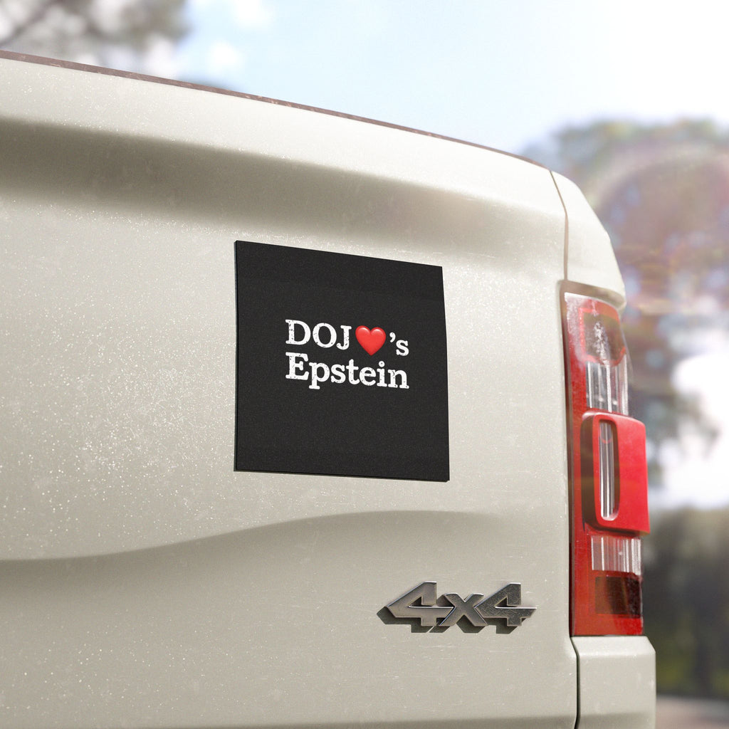 Car Magnet — “DOJ ’s Epstein” Political Statement Magnet