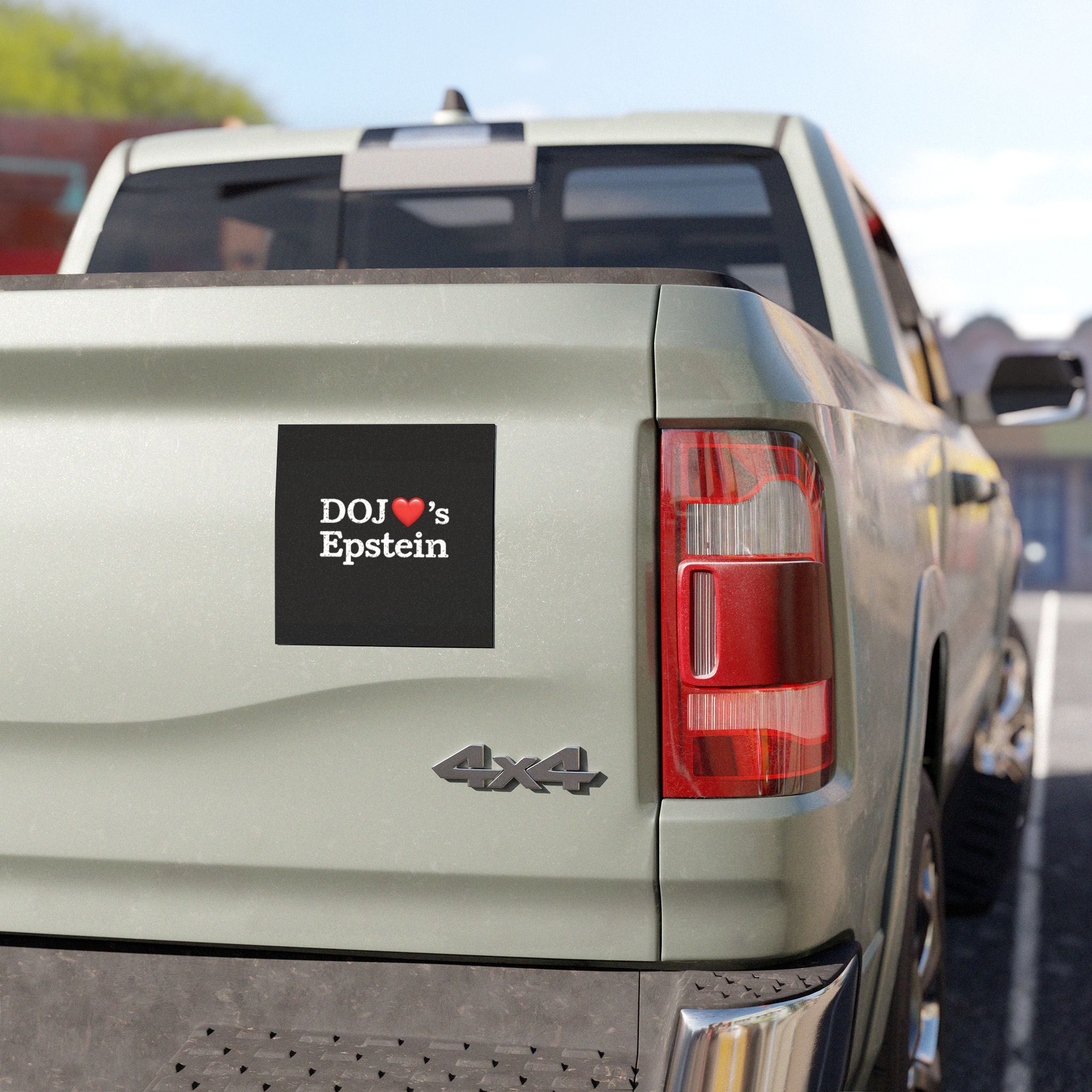 Car Magnet — “DOJ ’s Epstein” Political Statement Magnet